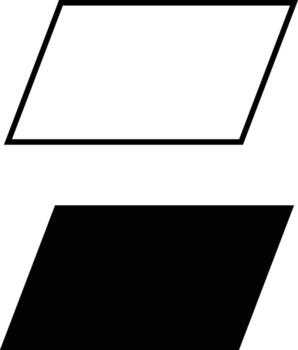 Set of parallelogram shape icon. Parallelogram shape sign. Parallelogram shape in mathematics symbol. flat style. vector