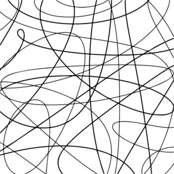 Abstract Black Lines Chaos on White Background for Modern Art and Design Projects vector