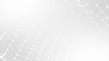 vit och svart Färg vickar prickad sammankopplade maska mönster med tom Plats modern design geometrisk bakgrund video