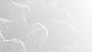 White and Black wavy dot pattern abstract hi-tech design loop able dark technology background video