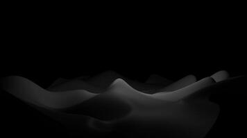 vit och svart Färg vågig och slät textur 3d lutning design mörk lutning bakgrund video