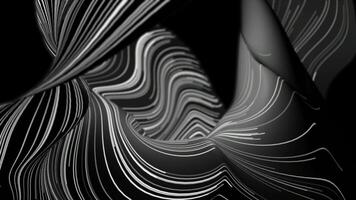 vit och svart Färg digital data Vinka med dynamisk rader hi-tech design mörk teknologi bakgrund video