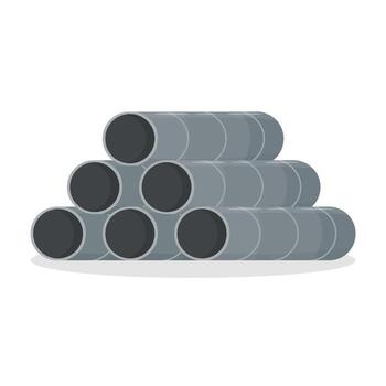 Engineering pipes icon on white background. Construction, engineering networks. Pipeline laying. vector