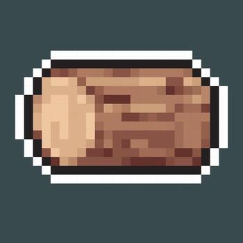 log in pixel art style vector