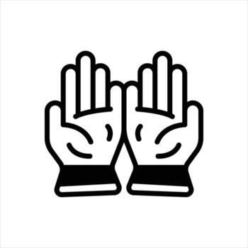 Solid icon gauntlet vector