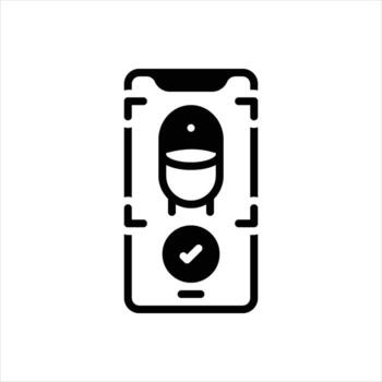 Solid icon authentication vector