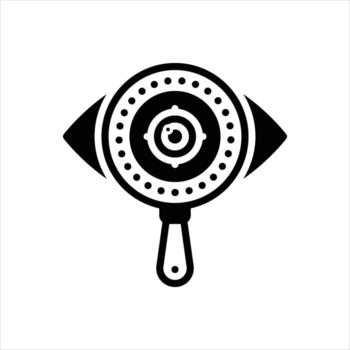 Solid icon eye-detect vector