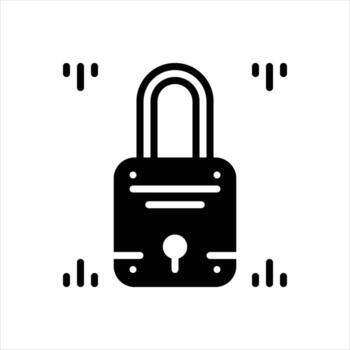 sólido icono candado vector