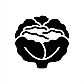 sólido icono repollo vector