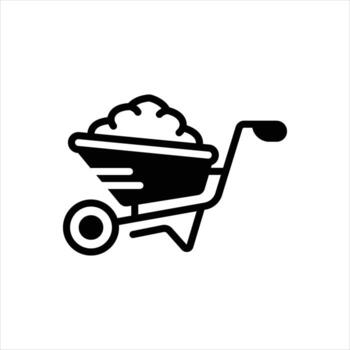 Solid icon barrow vector