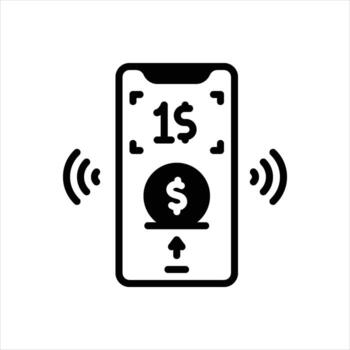 Solid icon mobile-payment vector