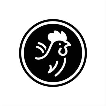 Solid icon free-range vector