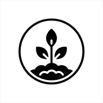 sólido icono brote vector