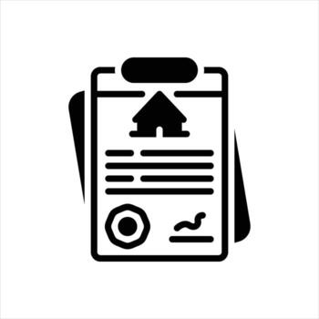 Solid icon loan-document vector