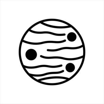 Solid icon neptune vector