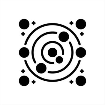 sólido icono sistema solar vector