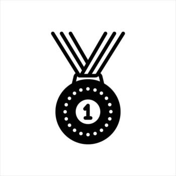 Solid icon medallion vector