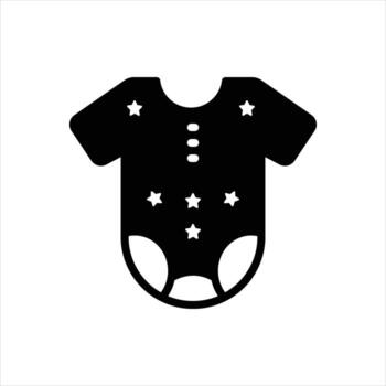 Solid icon bodysuit vector