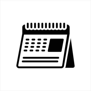 sólido icono agenda vector