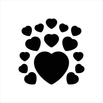Solid icon affection vector