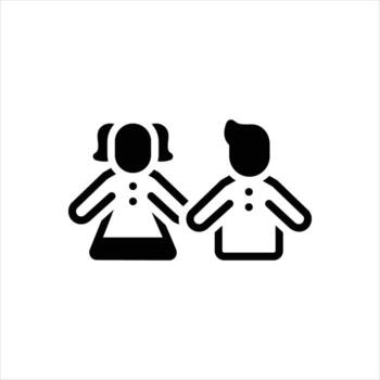 Solid icon offspring vector