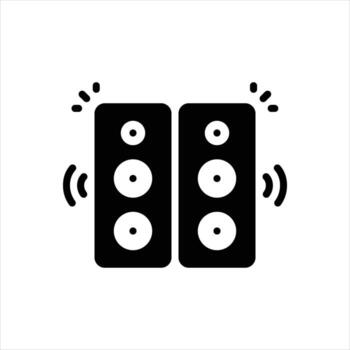 sólido icono altoparlante vector