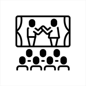 Solid icon dramatization vector