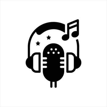 sólido icono melodioso vector