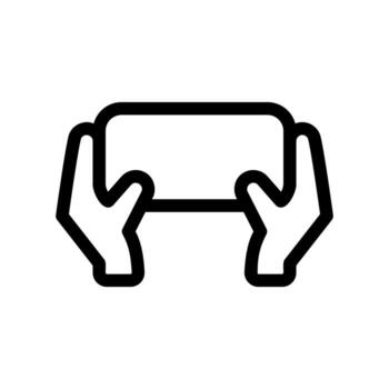 sencillo negro icono con un tema juego consola en mano vector