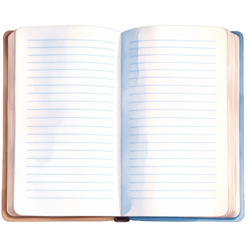 aguarela do aberto caderno png