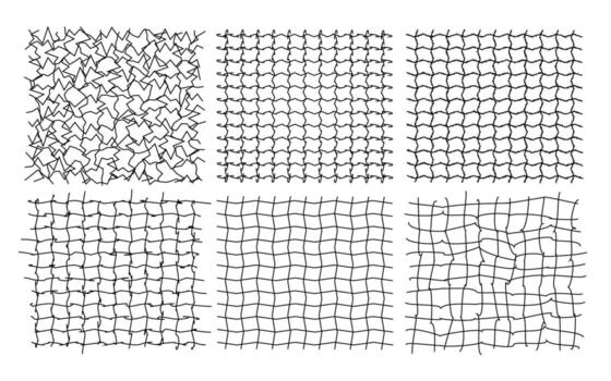 crosshatch patterns range from simple to complex, offering a variety of textures and artistic styles vector