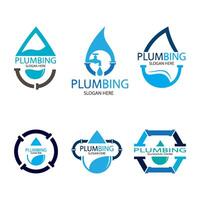 colección de agua tubo logo diseño vector