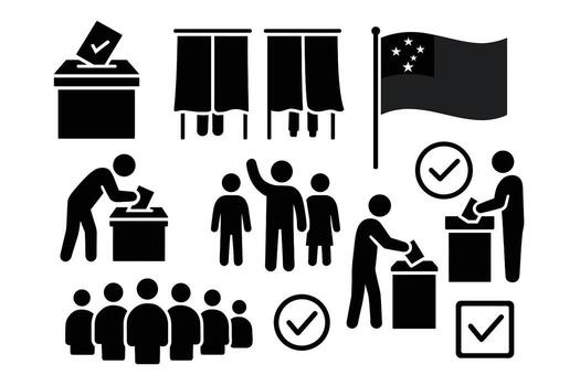election voting icon set, voting symbol, voting symbol, voting symbol, voting symbol, voting symbol vector