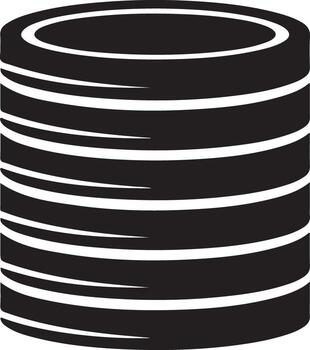 ilustración de un base de datos icono aislado en blanco fondo, representando datos almacenamiento vector