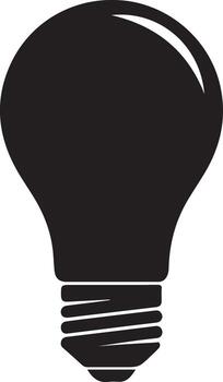 Light bulb icon isolated on white background, a symbol of idea, energy and innovation vector