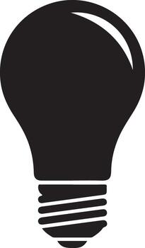 Light bulb illustration isolated on white background, a symbol of idea and innovation vector