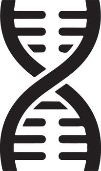 Dna double helix isolated on white background, the blueprint of life and genetic code vector