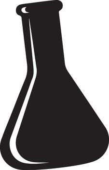 Illustration of a laboratory flask isolated on white background for science and research vector