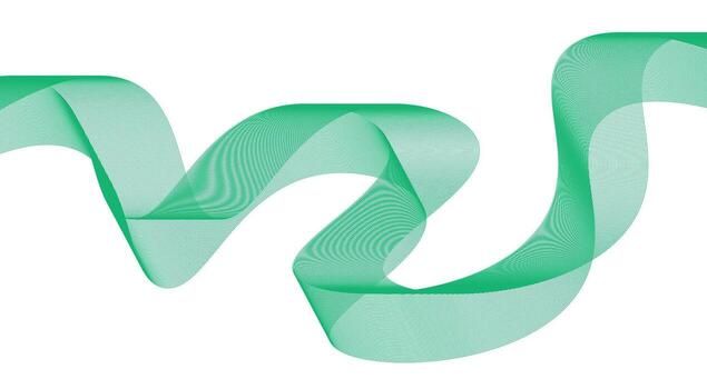 Abstract Blend Lines Wavy Curved Green Cyan Color Design Background Illustration vector