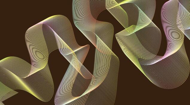 Abstract Blend Lines Wave Curved Background Brown Colorful Gradient Design Illustration vector