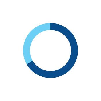 70 Percents Loading Progress Circle Bar Icon Template vector
