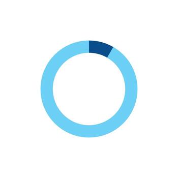 10 PercentsLoading Progress Circle Bar Icon Template vector