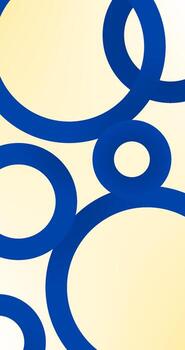 Abstract background with blue circles on yellow background Gradient design vector