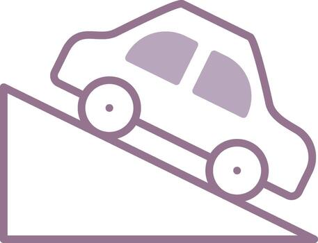 Steep Descent Modern Outline Object vector