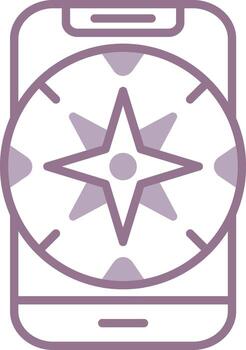 Brújula moderno contorno objeto vector