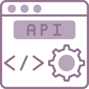 api núcleo visual pedazo vector