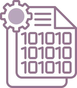 Binary Code Minimal Web Emblem vector