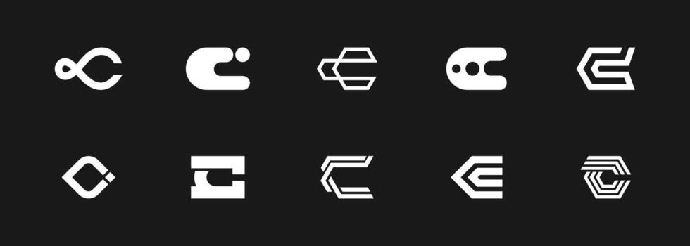 un conjunto de diferente símbolos en un negro antecedentes vector