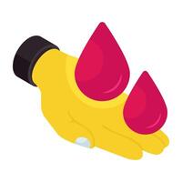 un isométrica isométrica diseño icono de agua gotas vector