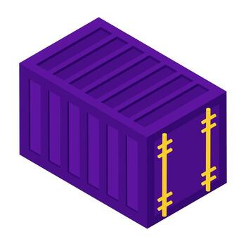 An icon isometric design of container vector